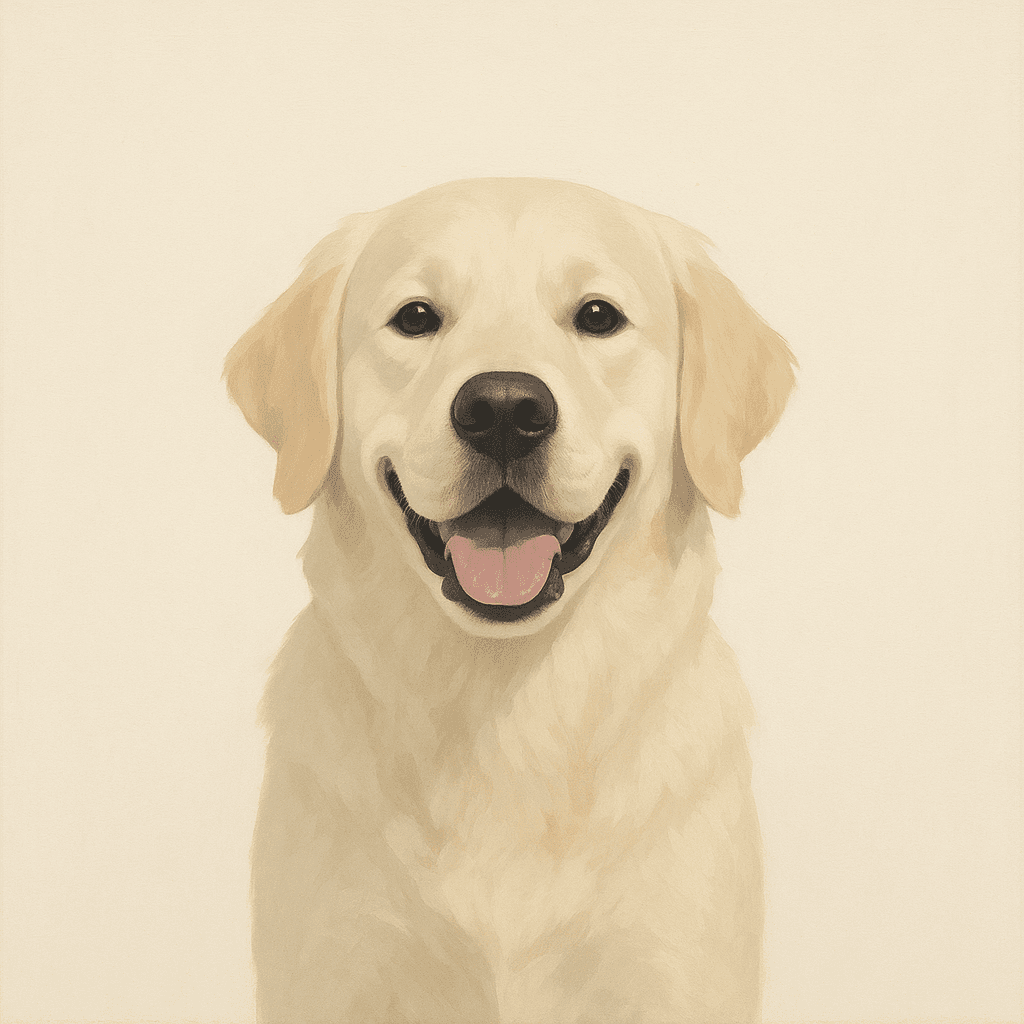 Minimalist pet portrait example 1