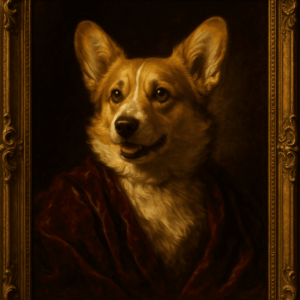 Oil Painting pet portrait example 4