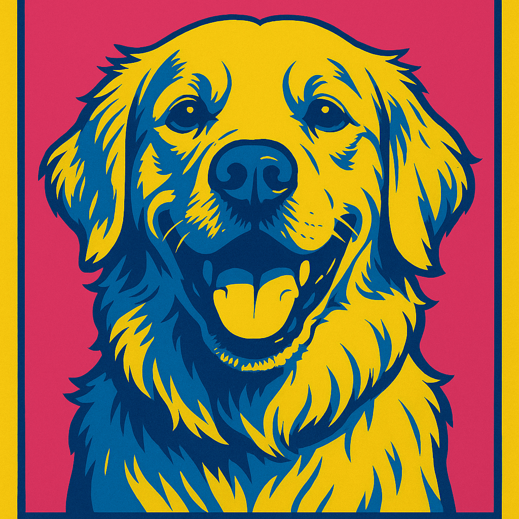 Pop Art pet portrait example 1
