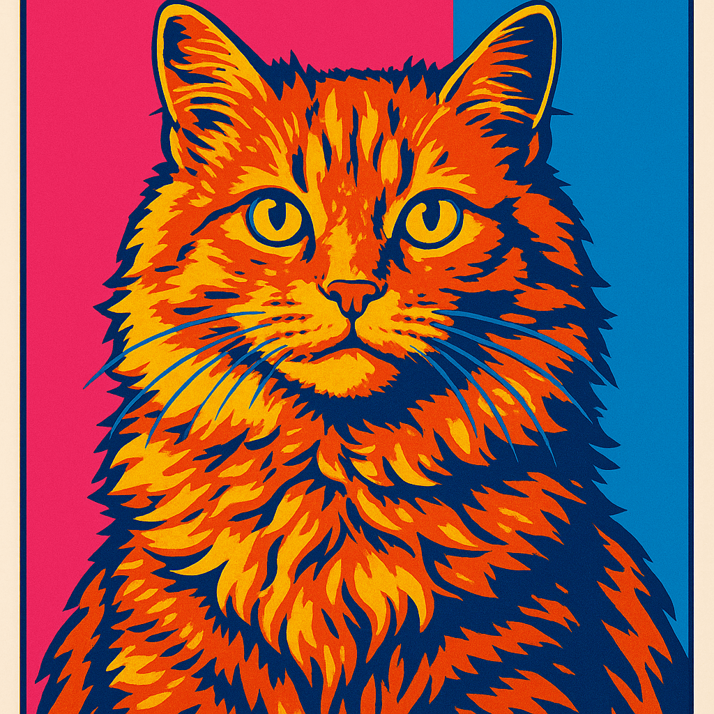 Pop Art pet portrait example 3