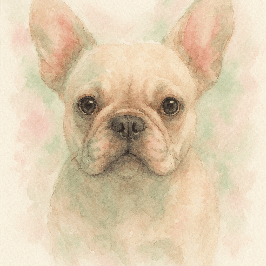 Watercolor pet portrait example 2