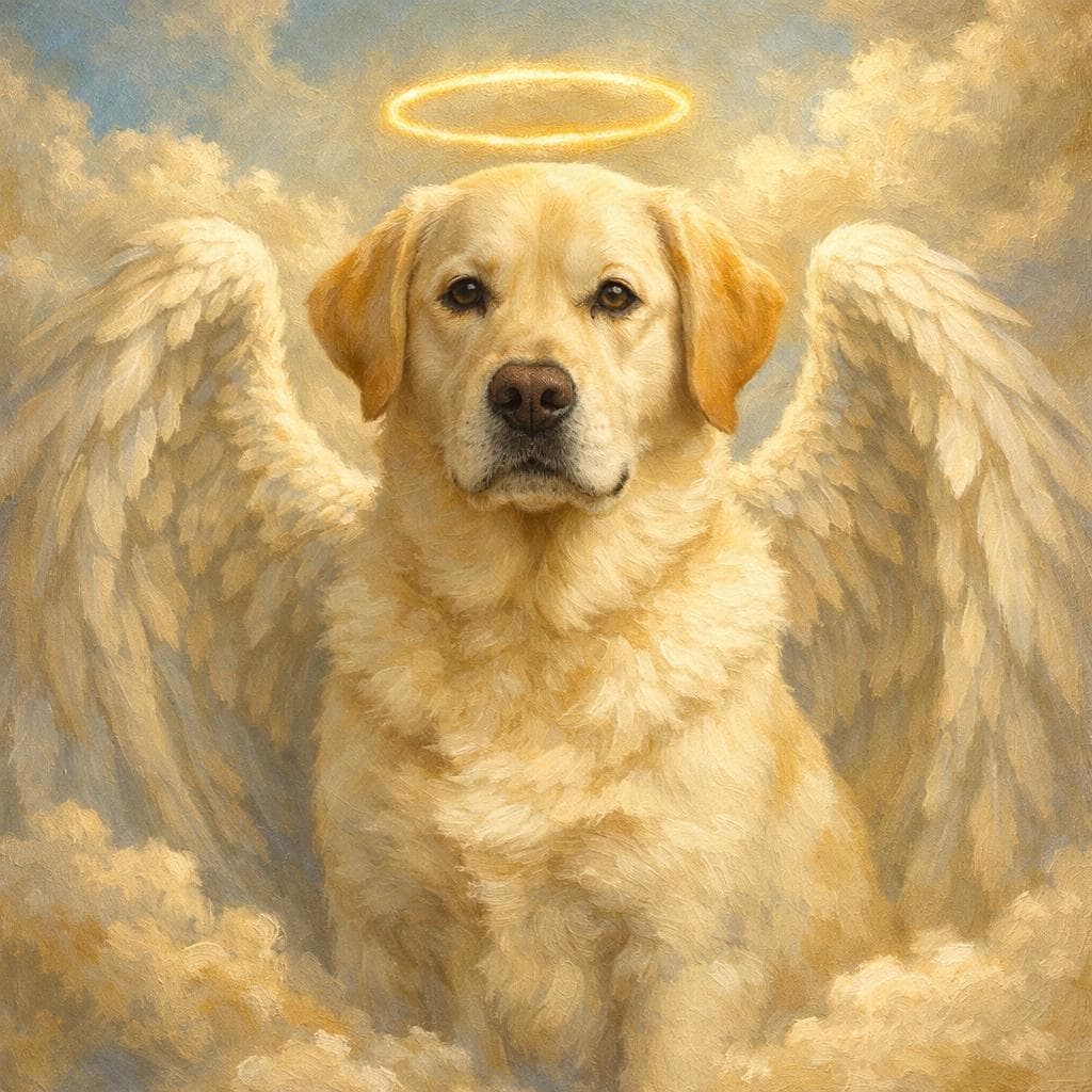 Memorial Portrait pet portrait style